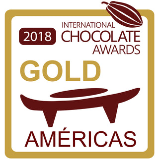 Gold medal from the 2018 International Chocolate Awards for Americas