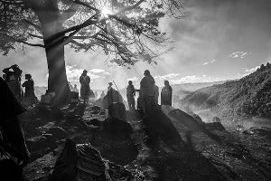 B&W photos of Mayan New Year Ceremony